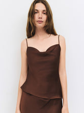 Elena Chocolate Silk Camisole