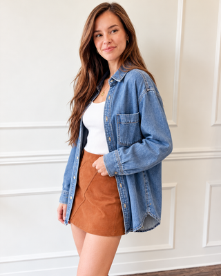 Riley Oversized Denim Shacket