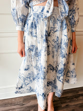Coastal Toile Midi Skirt