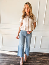 Addisyn Tweed Peplum Top by Steve Madden