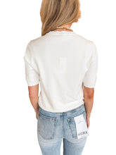 Lacey Charm White Sweater by Current Air