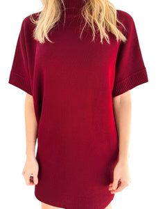 Cozy and Cute Burgundy Sweater Dress