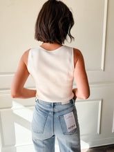 Ivory Luxe Ribbed Tank by Current Air