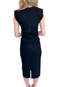 Timeless Elegance Black Midi Dress