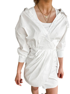 Weslie White Shirt Dress