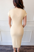 The Soft Glow Butter Yellow Midi Dress