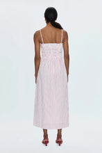 Bianca Shirred Bodice Dress in Ruby Stripe by Pistola