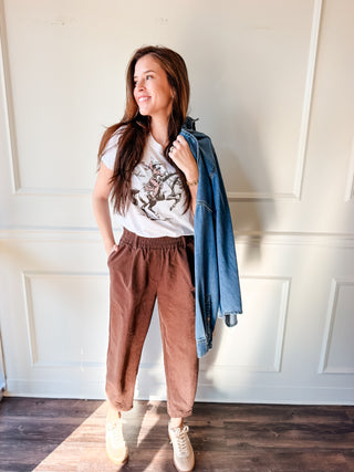 Palmer Chocolate Barrel Pants