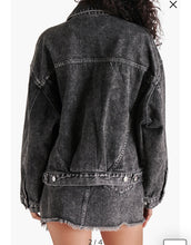 Sienna Black Denim Jacket by Steve Madden