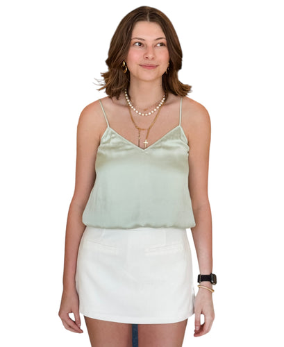 Sugar Breeze Linen White Skort