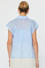 Current Air Coastal Layered Blouse-Blue