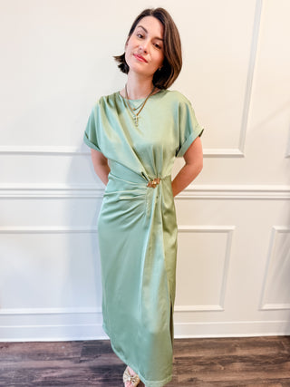 The Celeste Dress – Sage