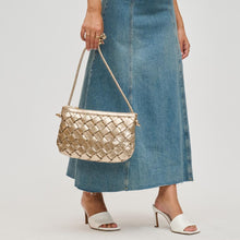 Regina Gold Woven Shoulder Bag