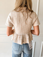 Addisyn Tweed Peplum Top by Steve Madden