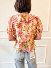 Lucy Paris Bee Floral Ruffle Blouse