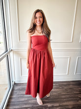 Rust Romance Tube + Poplin Maxi Dress