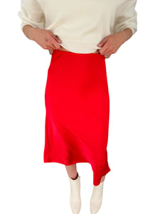 Hello Holidays Red Midi Skirt by Current Air