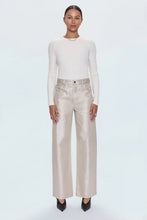 Tate High Rise Bowed Leg Champagne Luster by Pistola