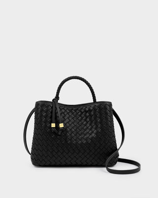 Nova Hand Woven Top Handle Black by Katie Loxton