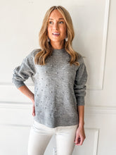 Aura Relaxed Crewneck Charcoal Diamonte by Pistola