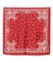Paisley Printed Silky Bandana Scarf Red
