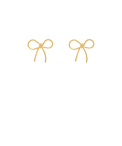 Textured Metal Bow Earrings