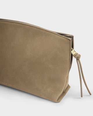 Freya Clutch Taupe Suedette by Katie Loxton