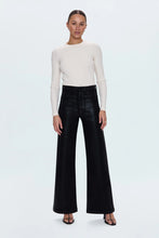 Lana High Rise Ultra Wide Leg in Coated Noir by Pistola