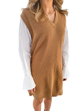 Nia Chestnut Sweater Dress