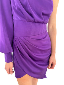 Cocktail Hour Orchid One Shoulder Dress