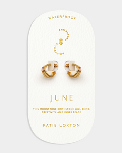 Birthstone Hoop Earring