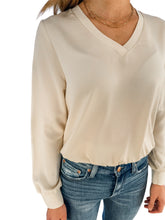 Essentially Chic Oatmeal Banded Top