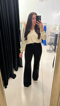 Business Casual Black Ponte Flare Pant