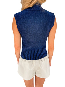 Serin Navy Sweater by Steve Madden