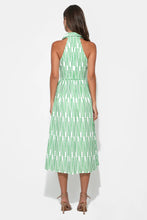 Ruby Halter Green Embroidered Midi Dress by Adelyn Rae