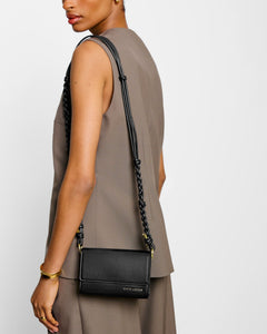 Arden Braided Black Mini Bag by Katie Loxton