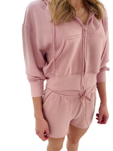 Softer than Soft Dusty Pink Hoodie Short Set