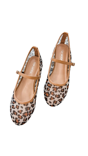 Rosario Leopard Mesh Ballet Flat