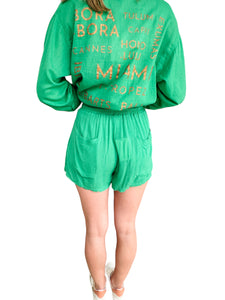 Vacay Vibes Green Shorts by Elan