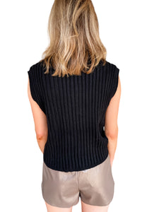 Elias Ribbed Sleeveless Sweater