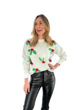 Holly Pom Pom Christmas Sweater