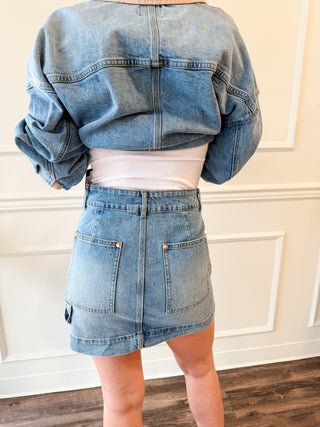 Habitual Match Made Denim Skirt