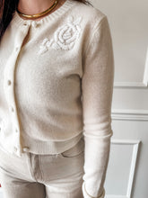 Nilda Beaded Rosette Cardigan by Lucy Paris