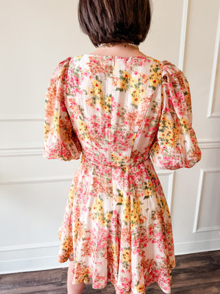 Lucy Paris Alexis Floral Belted Dress