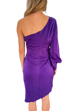 Cocktail Hour Orchid One Shoulder Dress