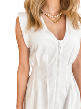 Gale Bubble Hem Dress in White by Steve Madden