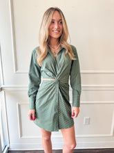 Avena Stripe Shirt Dress by Adelyn Rae