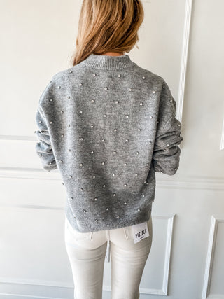 Aura Relaxed Crewneck Charcoal Diamonte by Pistola