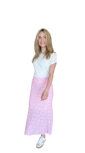 Viola Pink Lace Skirt