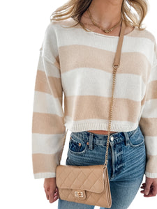 Lucky Draw Blush Stripe Sweater